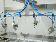 What should be noted in the application of the spray line?
